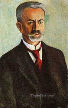August Macke Painting - Portrait of Bernhard Koehle August Macke